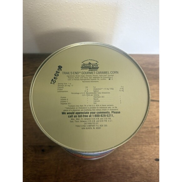 Trail's End Gourmet Popcorn Metal Tin Can Statue Of Liberty July 4th Vintage - Picture 3 of 11